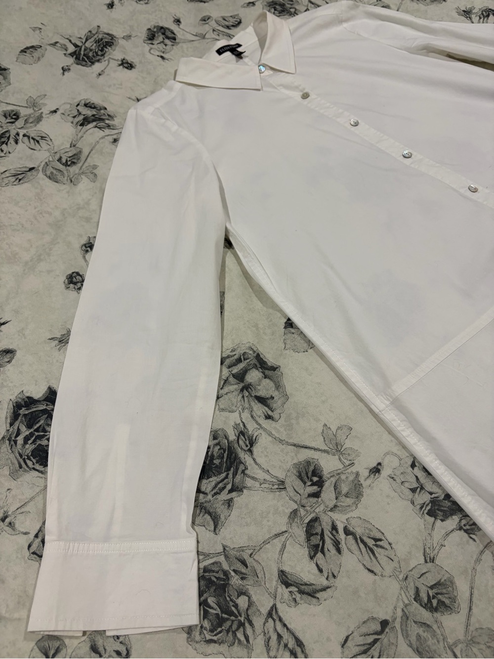 Eileen Fisher White Cotton Shirt Dress~Size Medium